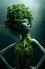 Broccoli woman fantasy. AI Generated. Art Print